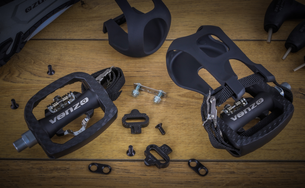 Buy Venzo Fitness Exercise Spin Bike SPD Compatible Pedals with Toe